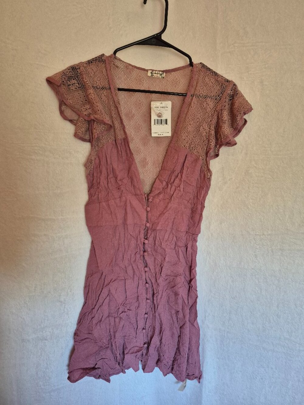 Intimately Free People Lace Mini Dress/Nightgown NWT Size S Fairycore BOHO